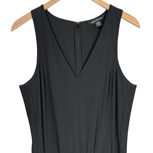Athleta Black Brooklyn Jumpsuit Sleeveless 
Cropped Athleisure Size 10 Tall EUC - Picture 4 of 10